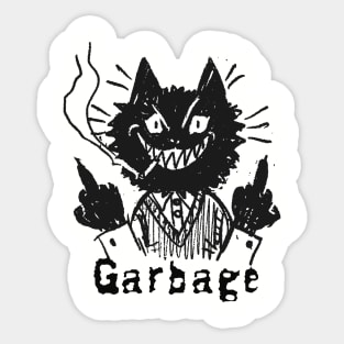 garbage and the bad cat Sticker